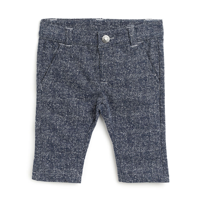 Boys Blue Solid Long Trousers image number 0